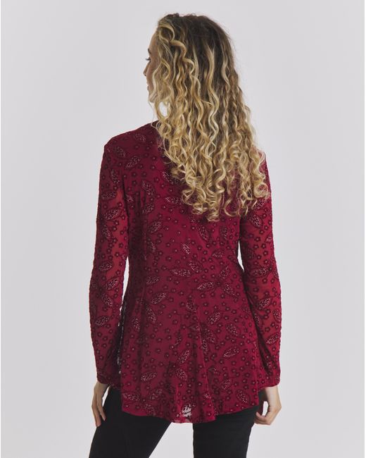 Joe Browns Red Mesmerising Mesh Top
