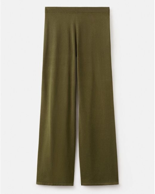 Mango Green Ostrich Fine-Knit Straight-Fit Tro