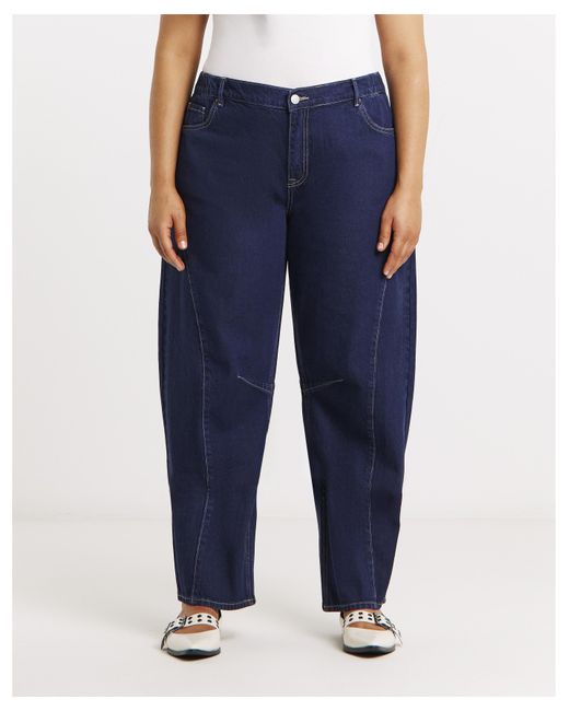 Simply Be Blue Authentic Tapered Leg Jeans
