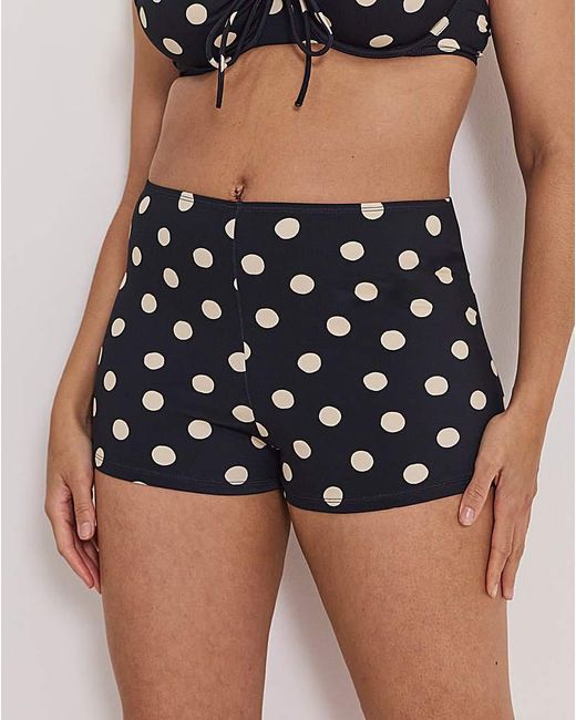 Simply Be Black Printed Bikini Shorts