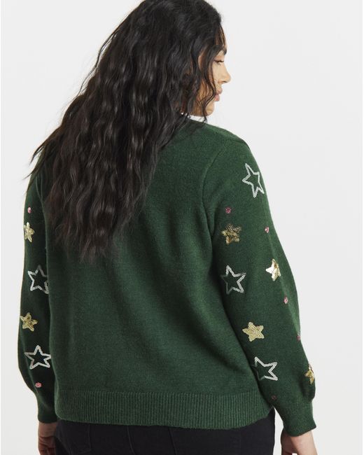 Lovedrobe Green Star Embellished Twin Set