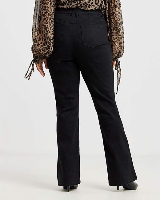 Simply Be White Super Stretch Denim Flared Jeans