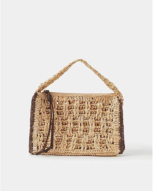 Accessorize Metallic Woven Handheld Bag