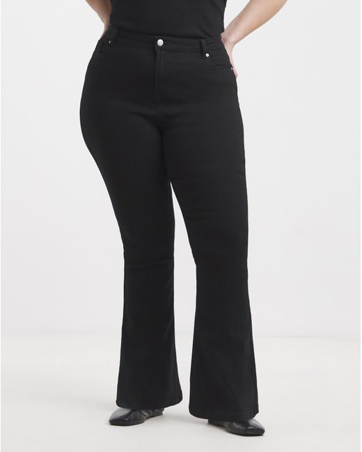 Simply Be Blue Flared Highwaist Super Stretch