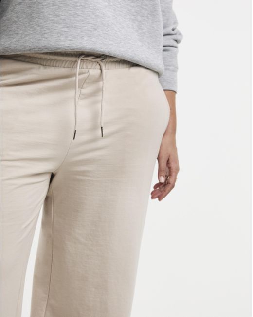 Simply Be White Reverse Loop Back Joggers