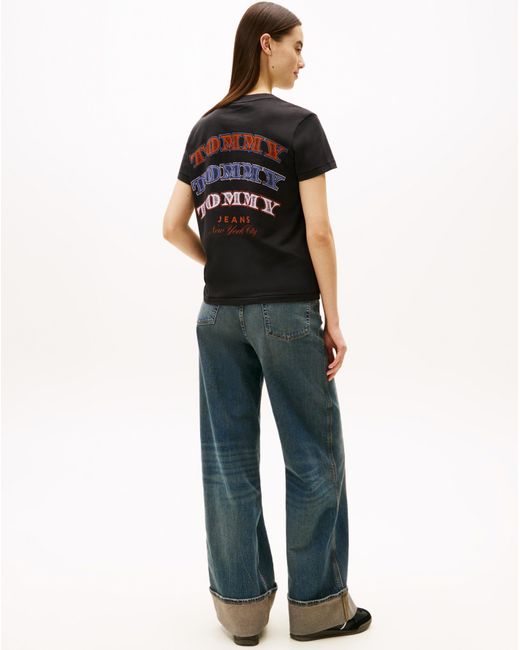 Tommy Hilfiger Black Dollar Stack Crew T-Shirt