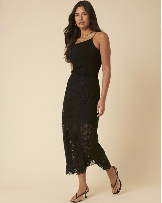 Nobody's Child Black Lace Maxi Skirt