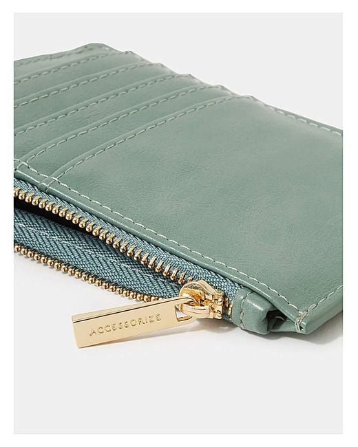 Accessorize Green Plain Card Holder