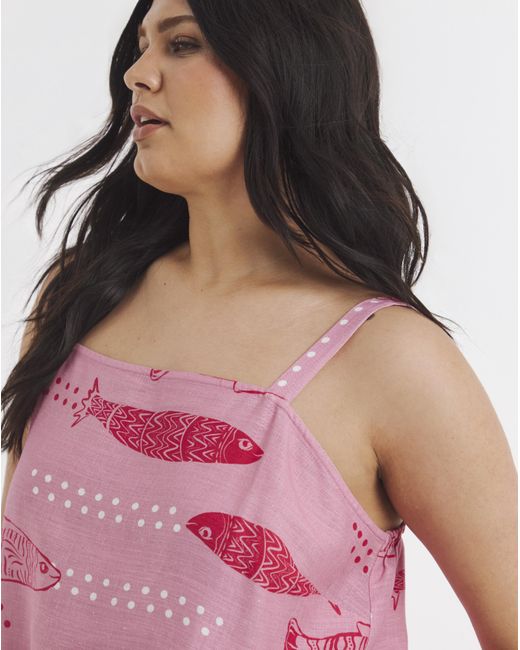Simply Be Pink Placement Print Cami