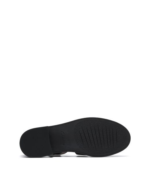 Clarks Black Hana Leather Sandal D Fit