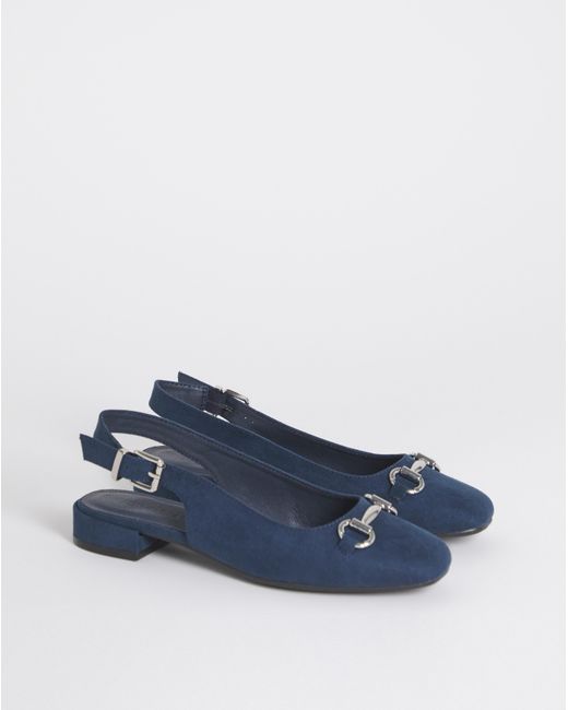 JD Williams Blue Slingbacks With Snaffle Trim Wide