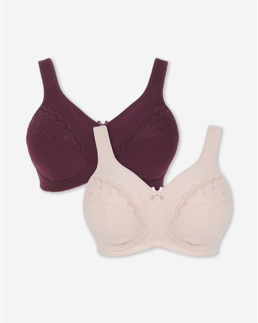 Pretty Secrets Multicolor 2 Pack Sally Minimiser Non Wired Bras