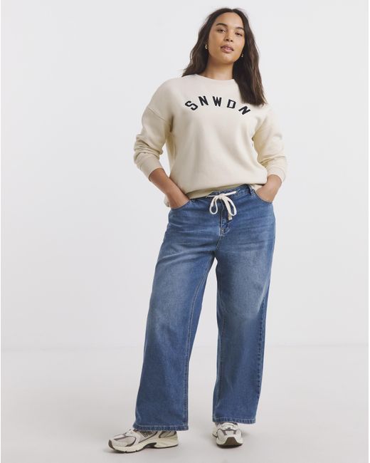 Snowdonia Blue Logo Crew Sweatshirt