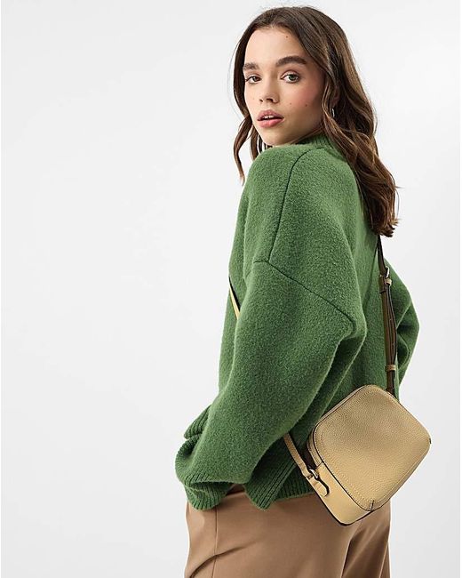 Accessorize Natural Double Zip Crossbody Bag