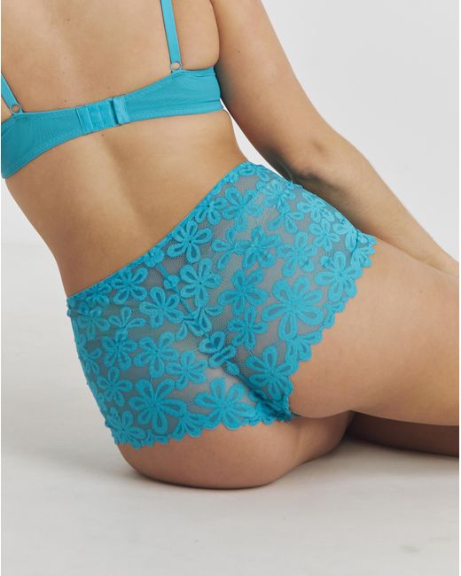 Pretty Secrets Blue 2 Pack Daisy Lace Shorts