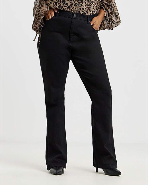Simply Be White Super Stretch Denim Flared Jeans