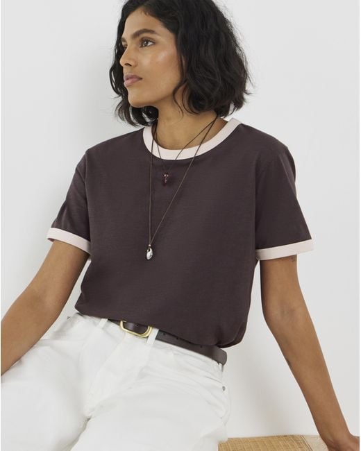 Simply Be Purple Ringer T-Shirt