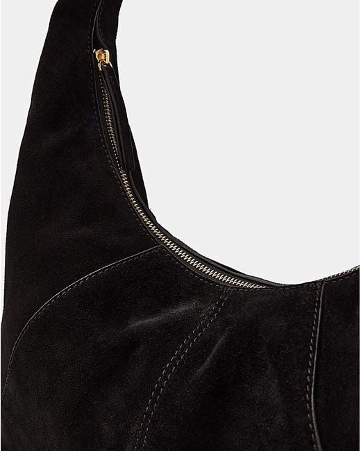 Accessorize Black Suede Shoulder Bag
