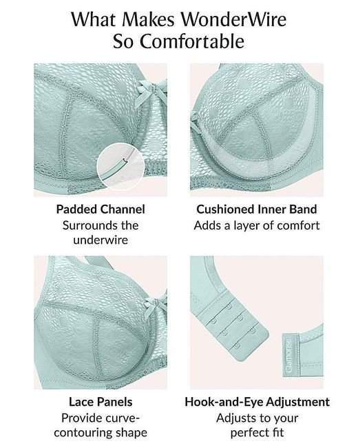 Glamorise Black 9855 Wonder Wire Bra