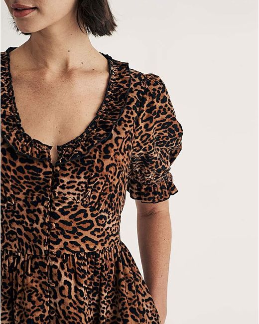 Nobody's Child Brown Aine Printed Dress