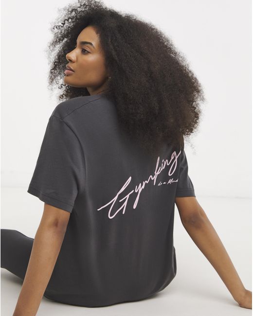 Gym King Black Script Boyfriend T-Shirt