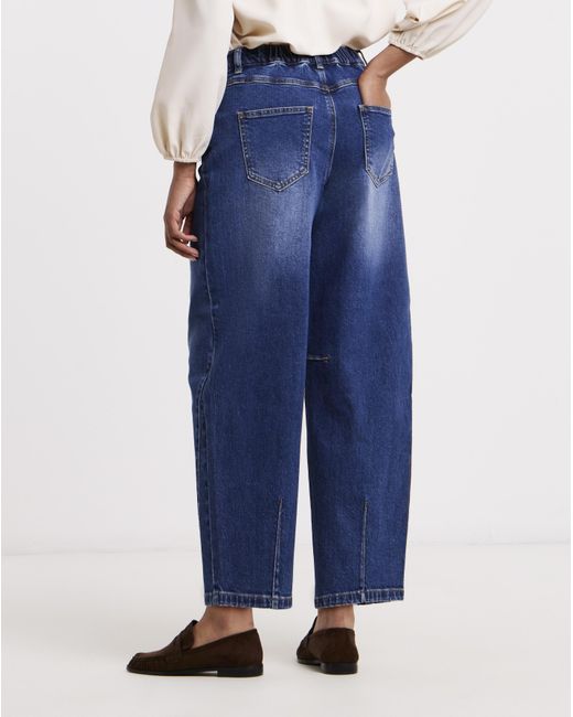Simply Be Blue Cropped Tapered Jeans