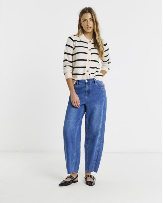 Simply Be Natural Button Through Collar Cardigan