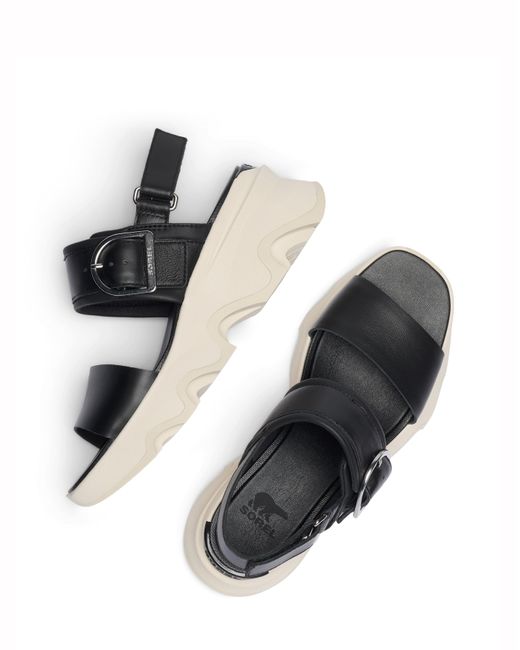 Sorel White Kinetic Impact Wedge Sandals