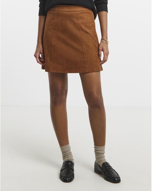 Simply Be Natural Suedette Mini Skirt