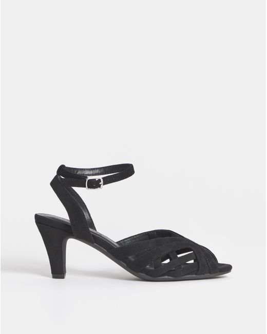 JD Williams Green Round Toe Caged Heels Extra Wide