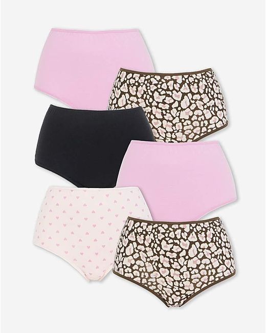 Pretty Secrets Pink 6 Pack Full Brief Knickers