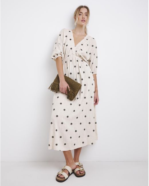 Simply Be Natural Linen Blend Dress