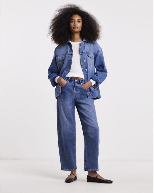 Simply Be Blue Boyfriend Jacket