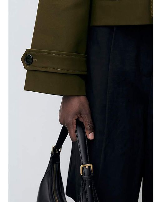 Mango Green Cropped Trenchcoat