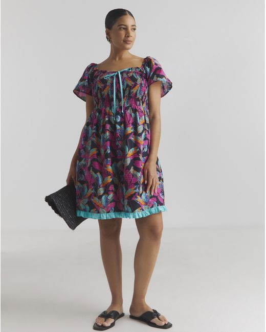Joe Browns Blue Floral Print Beach Dress