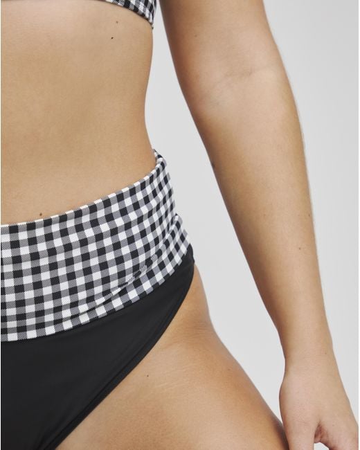 Figleaves Blue Tailor Fold Bikini Brief
