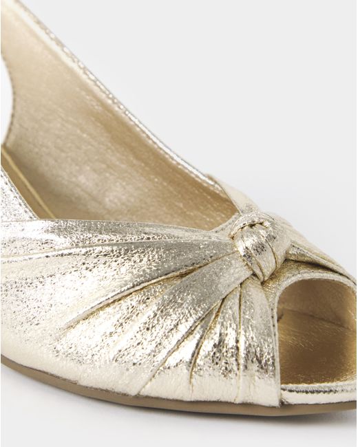 JD Williams Natural Knotted Peep Toe Heel Ex Wide