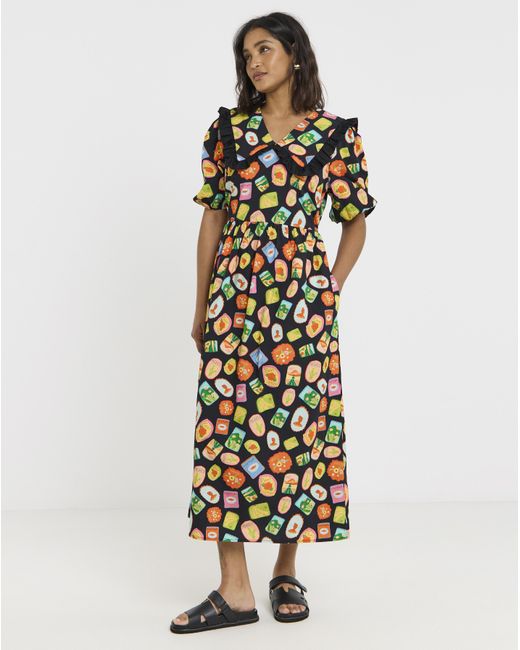 Twisted Wunder White Collared Midaxi Dress