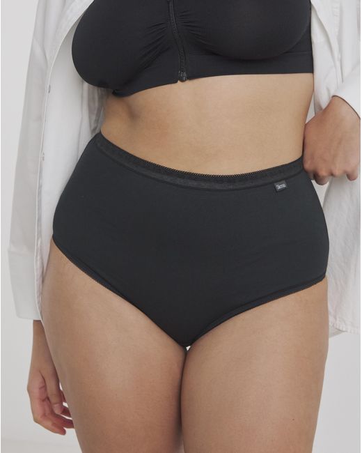 Slimma Black 4 Pack Full Knickers
