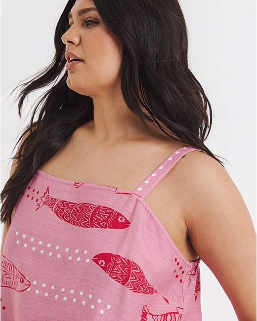 Simply Be Pink Placement Print Cami