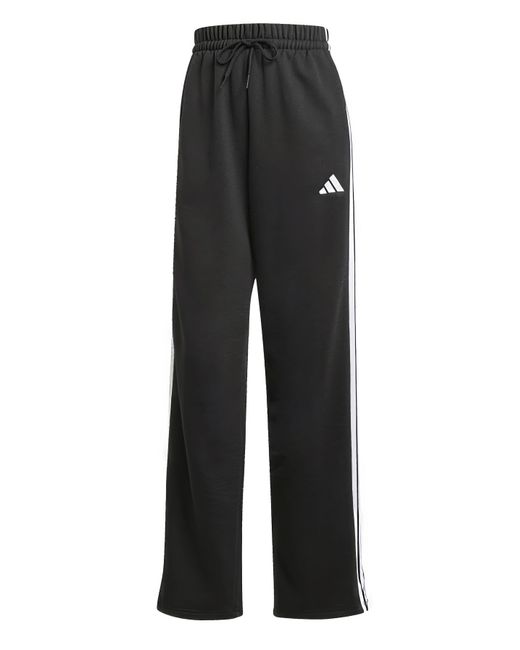 Adidas Black 3 Stripes Fleece Pants
