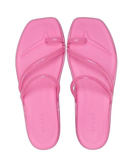 CROCSTM Pink Miami Jely Toe Loop Sandal