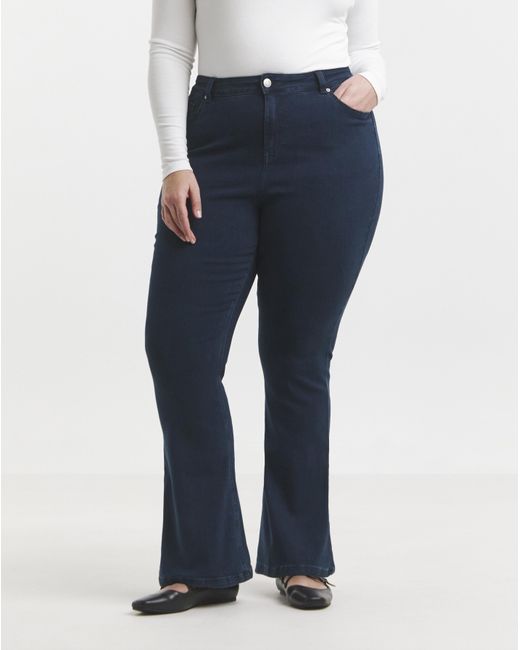 Simply Be Blue Flared Highwaist Super Stretch