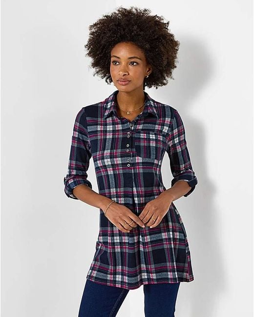 Joe Browns Blue Print Jersey Tunic Top