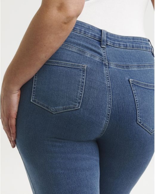 Simply Be Blue Flared Highwaist Super Stretch