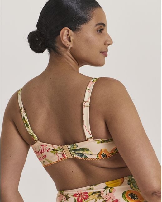 Figleaves Brown Frill Bandeau Bikini Top
