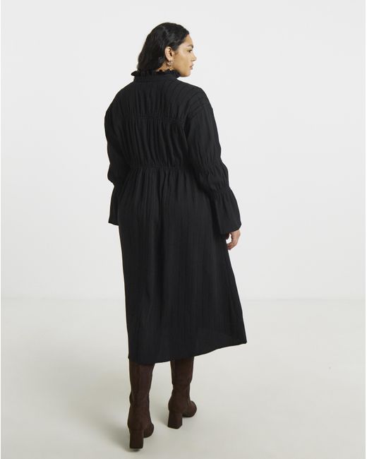 Native Youth Black Tiered Midaxi Dress