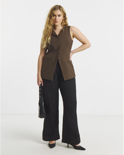Simply Be Blue Longline Waistcoat
