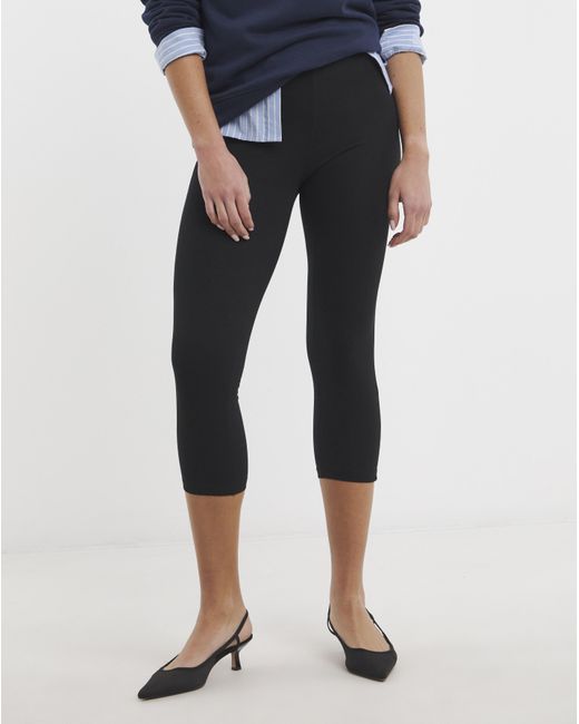 Simply Be Blue Cotton Cropped Legging