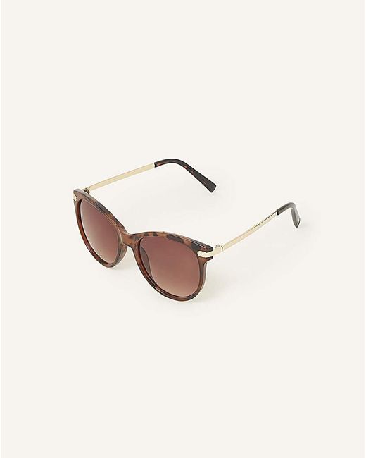 Accessorize Natural Classic Metal Arm Sunglasses